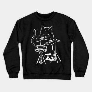 Cat at Tat Tat (White) Crewneck Sweatshirt